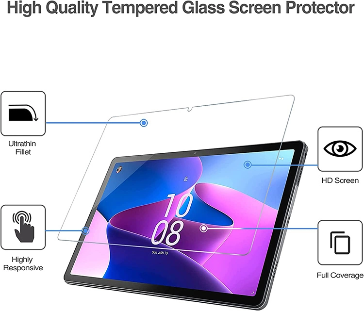 Anti-Fingerprint HD Clear Tempered Glass Screen Protector for Lenovo Tab M10 10.1 Inch 3rd Generation 2022