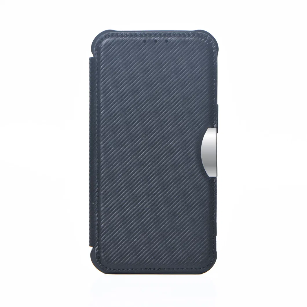 Wallet Magnetic PU TPU Metal Leather Luxury Mobile Phone Case for Samsung, for iPhone 14, for iPhone 13, for iPhone 12, with Card Slots